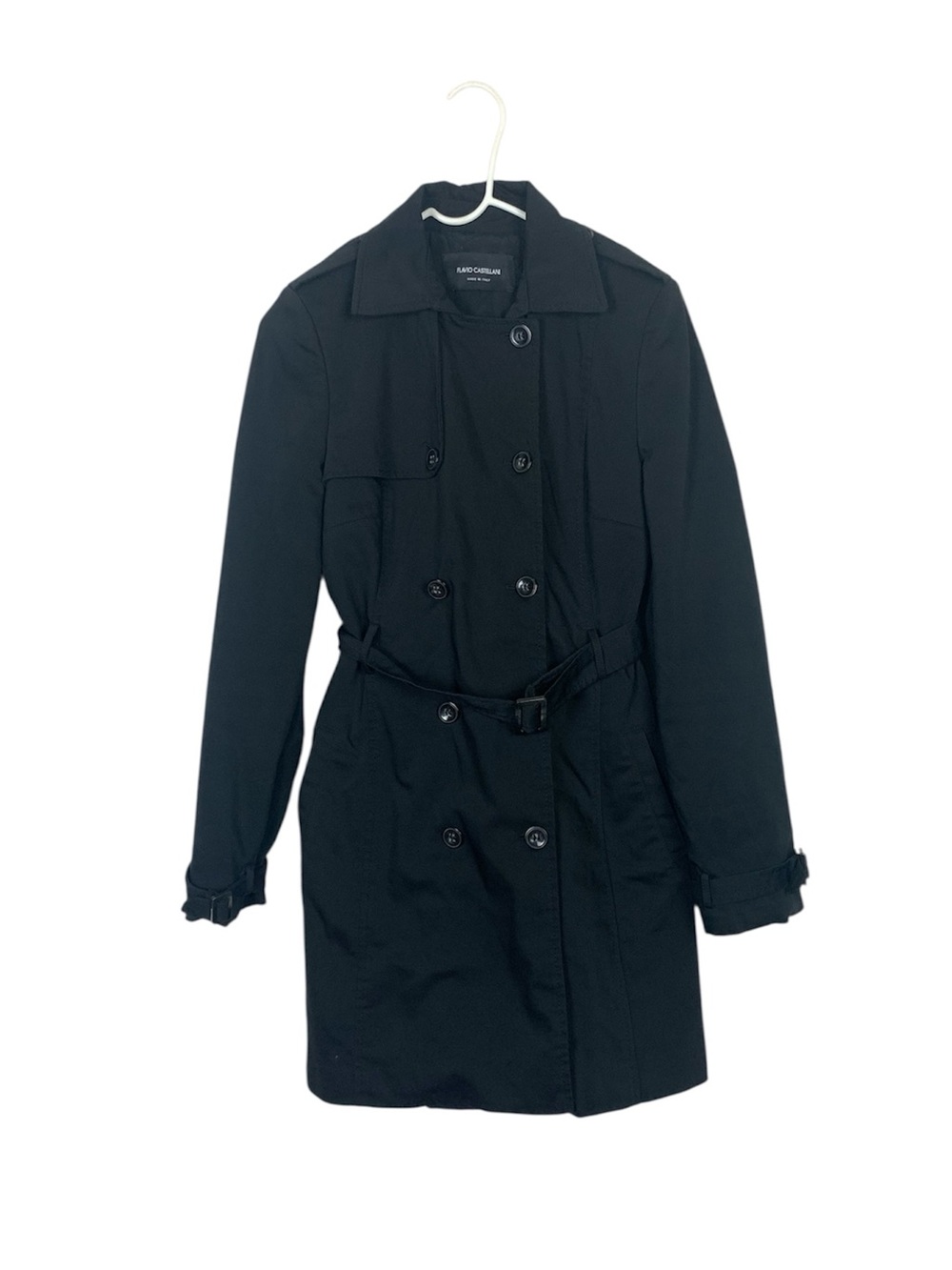 Flavio Castellani black trench coat old money chic elegant